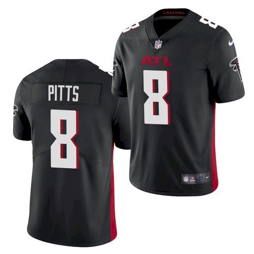 Youth Atlanta Falcons #8 Kyle Pitts 2021 NFL Draft Black Vapor Untouchable Limited Stitched Jersey